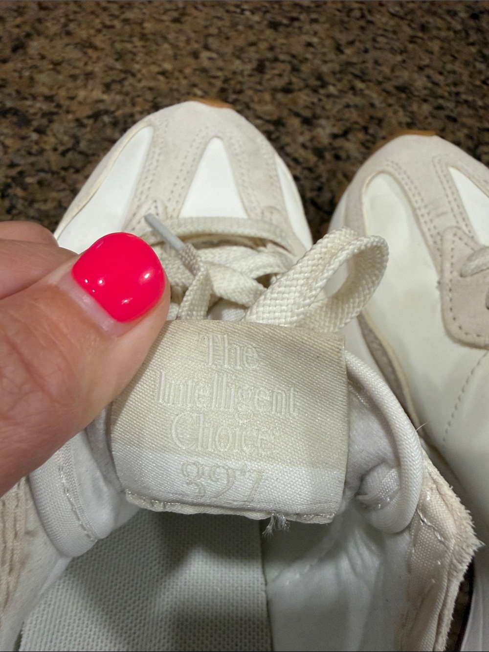 New Balance 327 Women’s Cream and White Retro Runner Sneakers - Picture 3 of 6